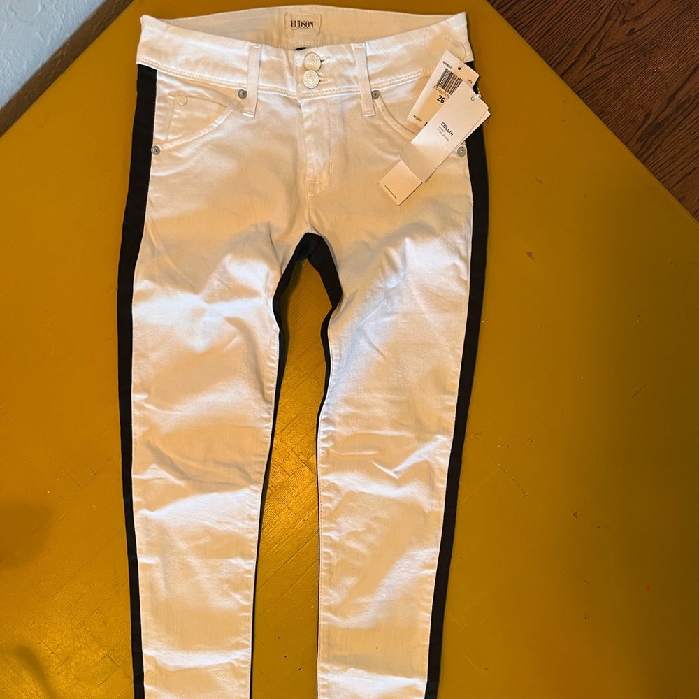 Hudson black and white pants